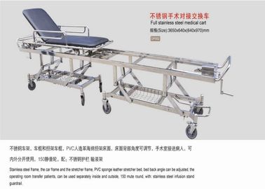 Patient Transfer Trolley For Connecting In Operating Room Stainless , Steel Patient Trolley